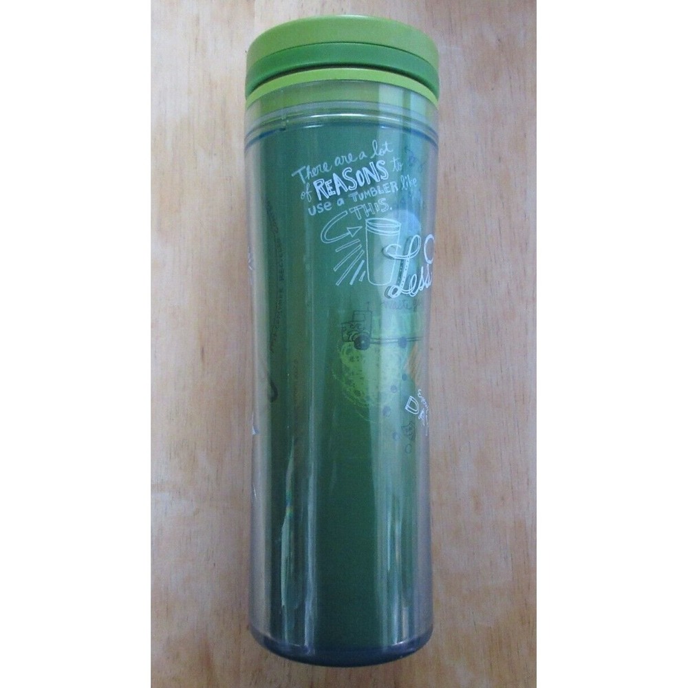 Starbucks Green Recycle Travel Tumbler Mug 2009 Venti 20 fl oz Your Late